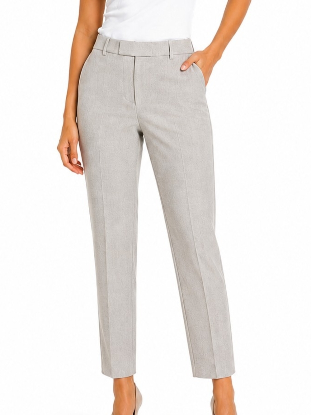 Talbots Straight-Leg Ankle Gray Dress Pants NWT